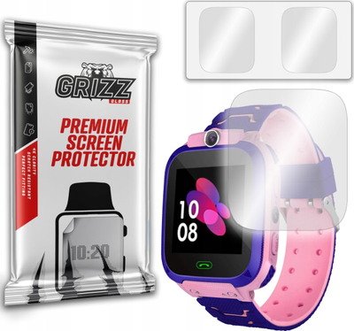 Mbrojtës ekrani GrizzGlass Hybrid Glass për Grizz KidsWatch 40mm, 2 copë, transparent