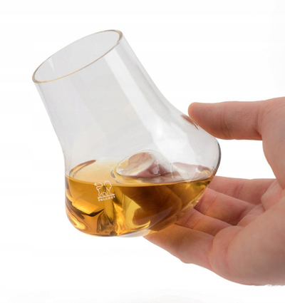 Gotë degustimi Peugeot, për whisky dhe raki, qelq i fryrë me dorë, transparente