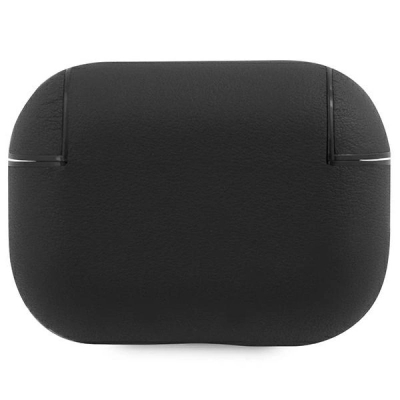 Këllëf për kufje BMW BMAP2SSLBK Apple AirPods Pro 2, lëkurë natyrale, i zi