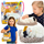 Figurine mace dekorative Lean Toys Sleeping White Cat On Pillow, me qime, e bardhë