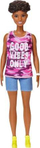 Kukull Barbie Fashionistas Original, flokë kaçurrela, rroba rozë, shumëngjyrëshe