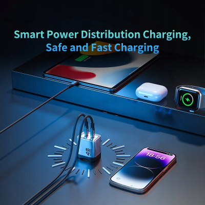 Karikues muri Wekome WP-U02 Mecha, 2 porta USB-C, 40W GaN, ngjyrë argjendi