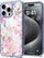Kapak mbrojtës Spigen Ultra Hybrid Blossom për iPhone 15 Pro, TPU edhe polikarbonat, transparent me lule