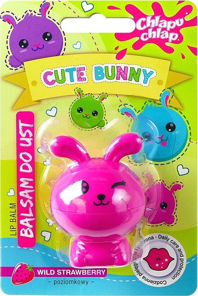 Balsam buzësh Chlapu Chlap Bunny Strawberry, aromë luleshtrydhe, për fëmijë