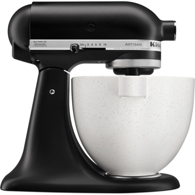 Mikser planetar KitchenAid Artisan 5KSM125, 4.8L, 10 shpejtësi, i zi mat