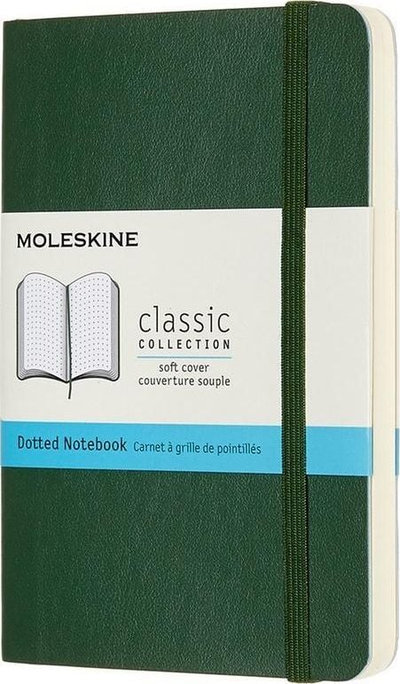 Bllok shënimesh Moleskine Large, me vija, kapak i butë, jeshile