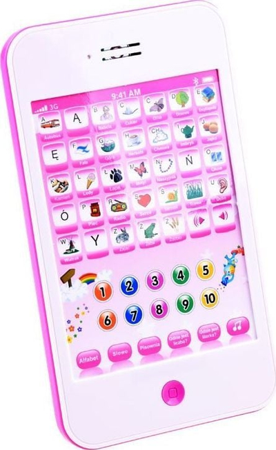 Tablet edukativ për kalamoj, interaktiv, në polonisht, rozë