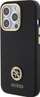 Футрола Guess iPhone 15 Pro liquid silicone, метално лого, црна