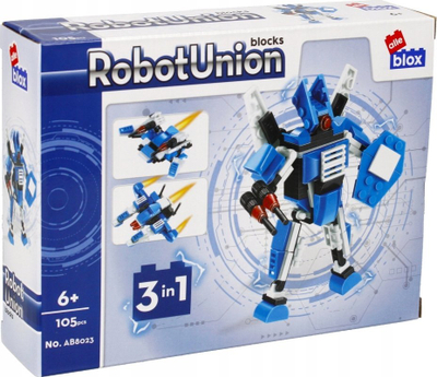 Blloqe ndërtimi ALLEBLOX Robot, 105 copa, blu