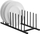 Raft kuzhine për pjata Home Styling Collection, 34.5 x 12.5 cm, i zi