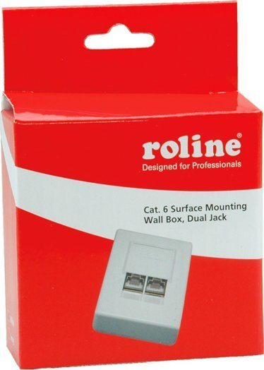 Kuti muri Roline Cat.6, 2 porta RJ45, e bardhë