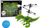 Lodër fluturuese Lean Toys Mini Flight, dinosaurus me sensor dore, me telekomandë, jeshile