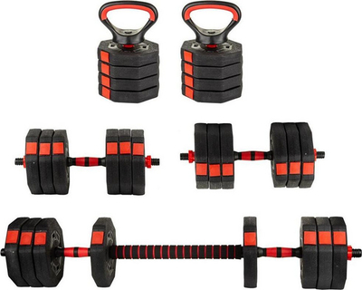 Шипка 4 во 1 за вежби Eb Fit, 20KG, црна