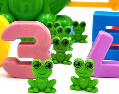 Lojë edukative Woopie Fun Frog Balance, peshore për numërim, 5+, shumëngjyrëshe