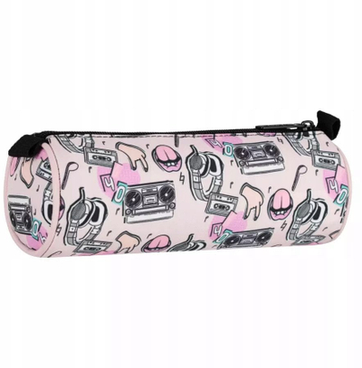 Penar Pencil Case Music, formë tub, 8x22x8 cm, shumëngjyrësh