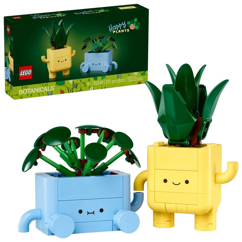 Set LEGO Happy Plants 10349, set dekorativ ndërtimi, shumëngjyrësh