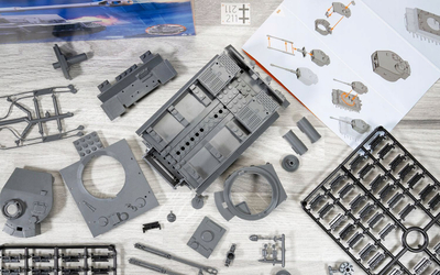 Set ndërtimi Airfix QUICKBUILD J6041 Tiger I, model tanku, pa ngjitës, për kalamaj 6+