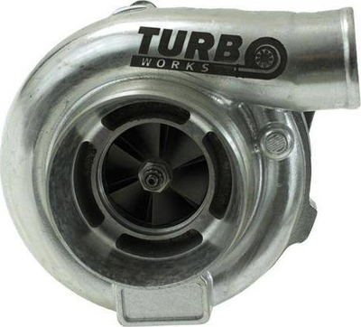 Turbinë TurboWorks GT3037, floating bearing, V-Band 0.63AR, ngjyrë argjendi