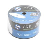 Set CD HP CD-R 700MB, 52X, e bardhë, e printueshme me ngjyrë, 50 copë (14223)