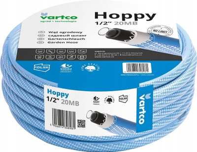 Zorrë uji Hoppy Garden Hose, 1/2", 30m, jeshile