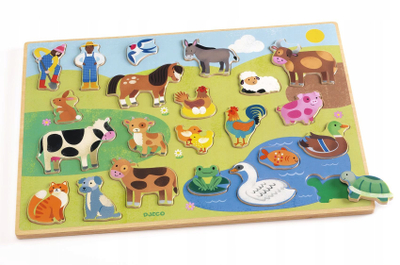 Сложувалка Djeco Puzzlo Campo, 22 парчиња, повеќебојна