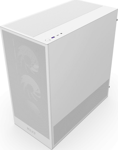Kuti kompiutri NZXT H5 Flow RGB, Mid Tower, me xham t'kalit, e bardhë