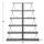 Raft për libra 2-pjesësh Mini Tars 65x24x146Hcm (HM11772.20), gri/ zezë