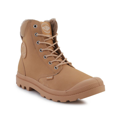 Унисекс чизми Palladium PAMPA SPORT CUFF WPS, водоотпорни, со овча волна (shearling), беж