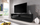 Kredencë TV Cama MUZA 138/40/41, panel i laminuar, me shkëlqim, e zezë