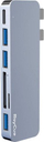 USB hub RayCue HYD-RC3601 6në2, 2x USB C, 3x USB 3.2, gri