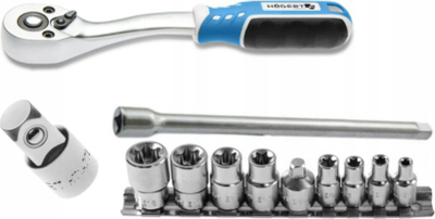 Set veglash Hogert Technik HT7G127, 21 copa, drive 1/2", madhësi E24