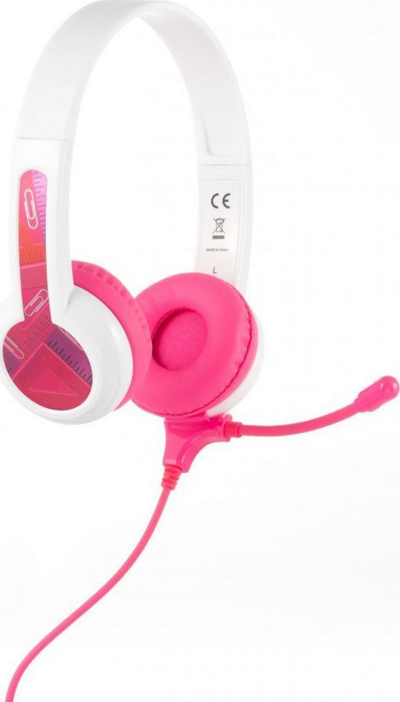 Kufje me mikrofon BuddyPhones, StudyBuddy, të bardha