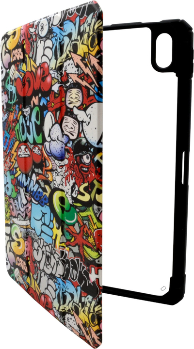 Футрола за таблет REALPOWER Case Design Graffiti, за iPad 10, графити дизајн, многуобоена