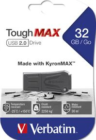 Pendrive USB Verbatim ToughMAX, 32GB, USB 2.0, црна