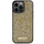 Mbulesë telefoni Guess Rhinestone Metal Logo për iPhone 15 Pro 6.1", hardcase, me kristale, e artë