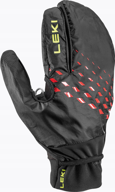Ракавици за трчање Leki Ultra Trail Storm Shark, систем Shark, тесно пристегање, црни и црвени