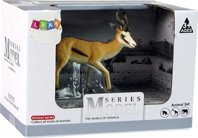 Figurinë lodër LeanToys Antelope Animals of the World, plastike, për kalamaj 3+, kafe