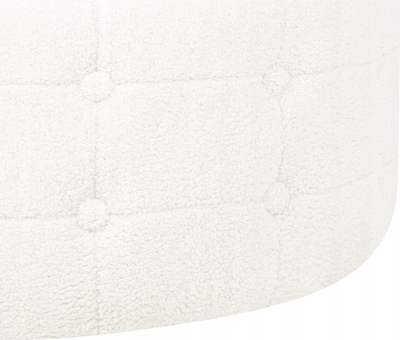 Puf këmbësh TAMPA Boucle, diametër 55 cm, lartësi 30 cm, i bardhë