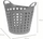 Shportë rrobash plastike fleksibile, 26L, navy blue