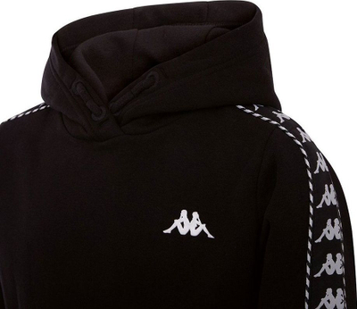 Bluzë me kapuç për kalamaj Kappa Igon Jr, fleece, me xhep kangur, e zezë