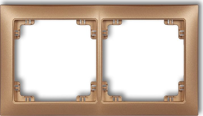 Kornizë dyshe Karlik Universal Deco Soft, plastike, ari metalik