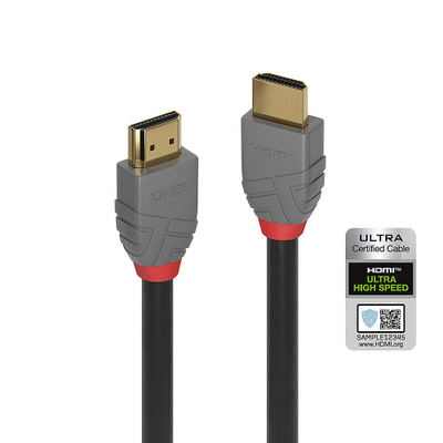 Kabllo HDMI Lindy Anthra Line, 1m, HDMI 2.1, gri
