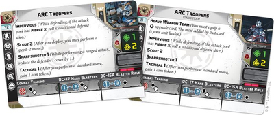 Ekspansion loje Star Wars Legion ARC Troopers Unit, miniatura, për lojen bazë, shumëngjyrëshe