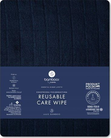 Peshqir bebesh Texpol Bamboo Diaper Classic, 30x30 cm, 100% bambu, navy i errët