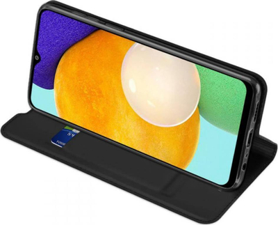 Këllëf telefoni Dux Ducis Skin Pro Vivo Y01 Y15s Y15a, lëkurë ekologjike, me mbajtëse, i zi