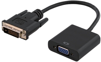 Adaptor video DVI D në VGA RF DVID VGA, Full HD 1080p, i zi