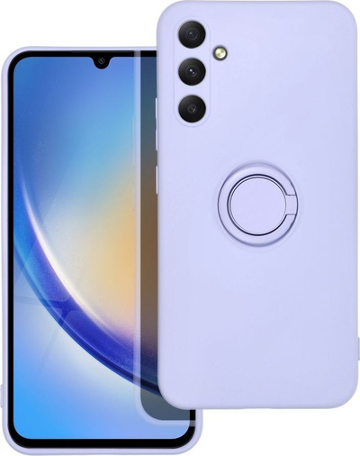 Mbrojtëse telefoni Forcell Silicone Ring për Samsung Galaxy A34 5G, silikon, me unazë, lejla