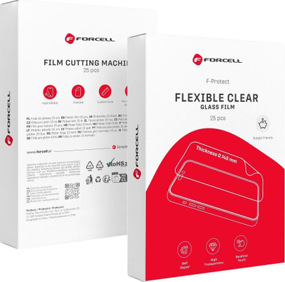 Film mbrojtës Forcell Flexible Clear, për ekran deri 7", 25 copë në pako, transparent