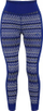 Pantallona termike Kari Traa Silja Wool për goca, lesh merino 100%, blu me motive