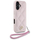 Futollë Karl Lagerfeld Quilted Initial Logo për iPhone 16 6.1", me rrip zinxhiri, rozë